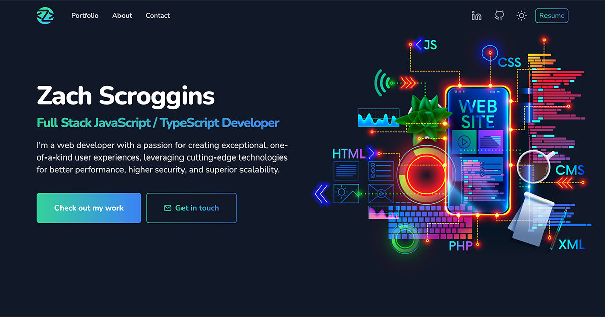 my-website screenshot